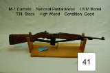 M-1 Carbine    National Postal Meter    I.B.M. Barrel    T.N Stock    High Wood    Condition: Good
