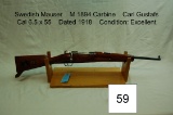 Swedish Mauser    M 1894 Carbine    Carl Gustafs    Cal 6.5 x 55    Dated 1918    Condition: Excelle