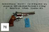 Smith & Wesson    Mod 57-1    Cal .44 Mag (Note: very unusual cal. S&W only shows this model in .41