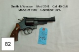 Smith & Wesson    Mod 25-9    Cal .45 Colt    Model of 1989   Condition: 90%