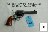 Colt    SSA    1877-1977    NRA Centennial    Cal .45 Colt    Condition: 95%