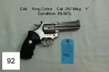 Colt    King Cobra    Cal .357 Mag    4”    Condition: 85-90%