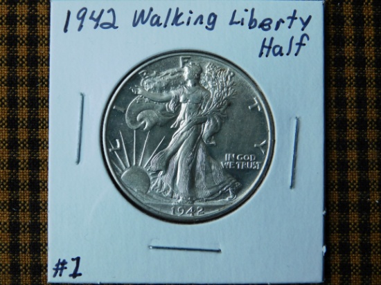 1942 WALKING LIBERTY HALF BU