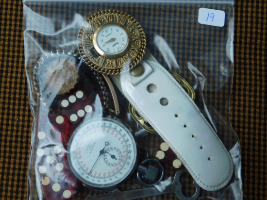 MISC. LOT INCLUDING SWISS WATCH