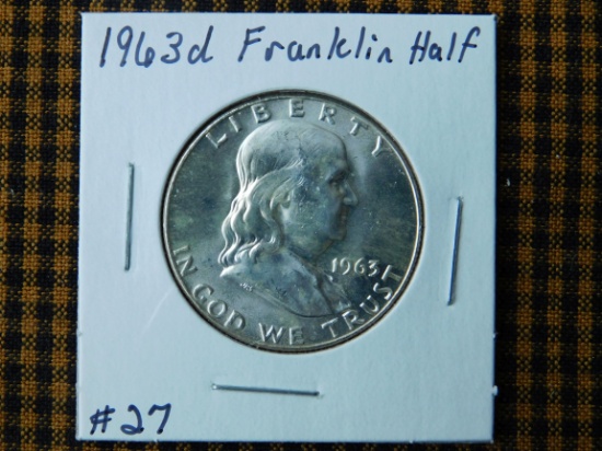 1963D FRANKLIN HALF BU