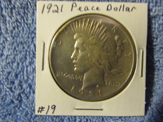 1921 PEACE DOLLAR (KEY DATE) XF