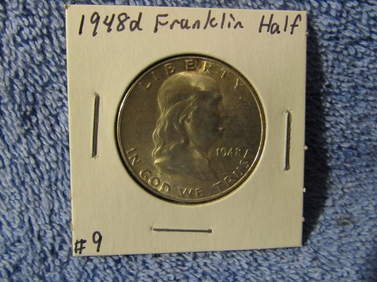 1948D FRANKLIN HALF (NICE FIRST YEAR) BU FBL