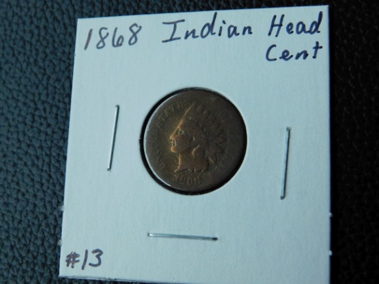 1868 INDIAN HEAD CENT (A SEMI KEY) G