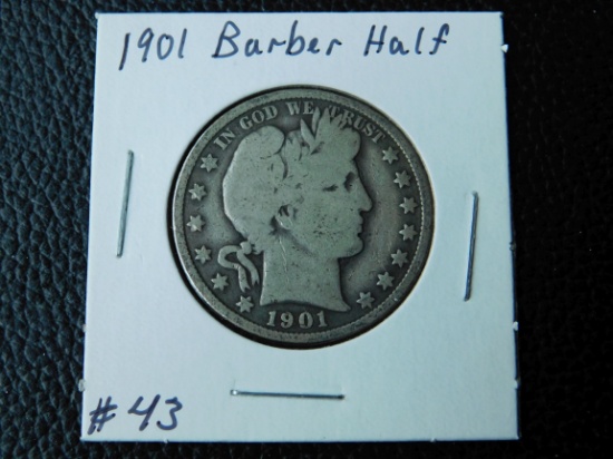 1901 BARBER HALF VG