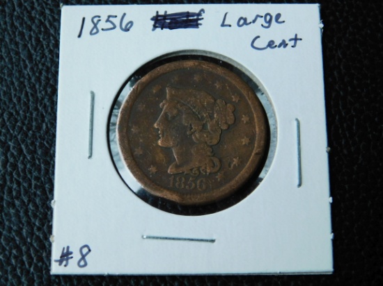 1856 LARGE CENT F