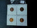 1938S,40S,41,45S, LINCOLN CENT (4-COINS) BU