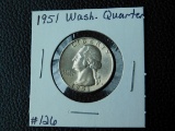 1951 WASHINGTON QUARTER BU