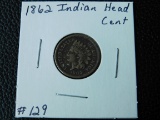 1862 INDIAN HEAD CENT (CORRODED) F