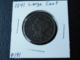 1841 LARGE CENT (NICE BETTER DATE) VF