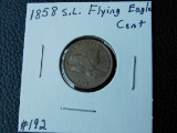 1858 S.L. FLYING EAGLE CENT XF