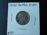 1918D BUFFALO NICKEL (A SEMI KEY DATE) XF