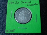 1853O SEATED QUARTER (A BETTER DATE) VF