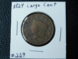 1824 LARGE CENT (A BETTER DATE) VG-POROUS