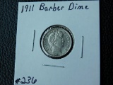 1911 BARBER DIME BU