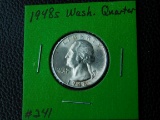 1948S WASHINGTON QUARTER BU