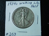 1934S WALKING LIBERTY HALF XF