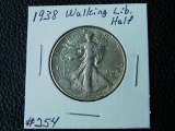 1938 WALKING LIBERTY HALF XF+