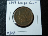 1849 LARGE CENT VF