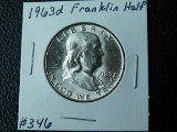 1963D FRANKLIN HALF BU FBL