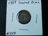 1889 SEATED DIME (SLIGHT DAMAGE) AU