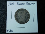 1908 BARBER QUARTER VG