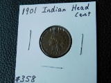 1901 INDIAN HEAD CENT BU