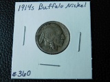 1914S BUFFALO NICKEL (A SEMI KEY) XF