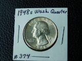 1948S WASHINGTON QUARTER BU