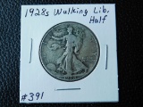 1928S WALKING LIBERTY HALF F