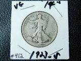 1923S WALKING LIBERTY HALF VG