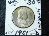 1951D FRANKLIN HALF BU