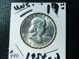 1958D FRANKLIN HALF BU