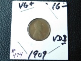 1909VDB LINCOLN CENT VG+