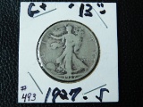 1927S WALKING LIBERTY HALF G+