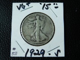 1929S WALKING LIBERTY HALF VG+