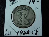 1920S WALKING LIBERTY HALF VG