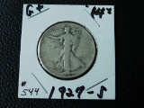 1927S WALKING LIBERTY HALF G+