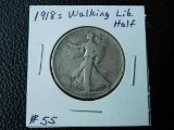 1918S WALKING LIBERTY HALF F