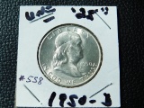 1950D FRANKLIN HALF BU