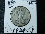 1928S WALKING LIBERTY HALF VG