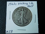 1923S WALKING LIBERTY HALF F+