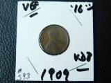 1909VDB LINCOLN CENT VG