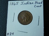 1865 INDIAN HEAD CENT VF