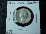 1944 WASHINGTON QUARTER BU