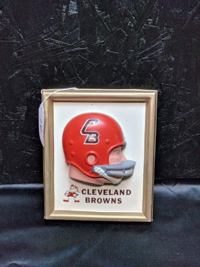 1965 Cleveland Browns "CB" Helmet Technigraph Plaque w/Brownie Elf